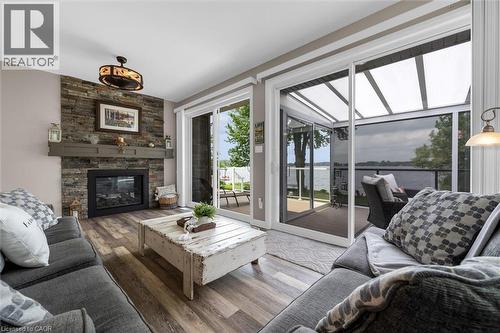 40 Third Line Road, Centre Wellington, ON - Indoor Photo Showing Living Room With Fireplace