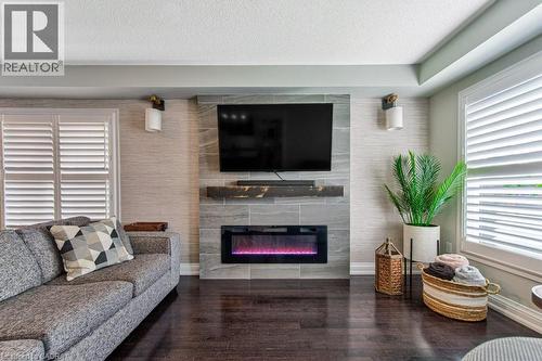 76 Ruhl Drive S, Milton, ON - Indoor Photo Showing Living Room With Fireplace