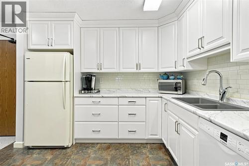 203 525 5Th Avenue N, Saskatoon, SK - Indoor Photo Showing Kitchen With Double Sink