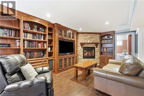 3 Mitchell Avenue, Hamilton, ON - Indoor Photo Showing Living Room With Fireplace