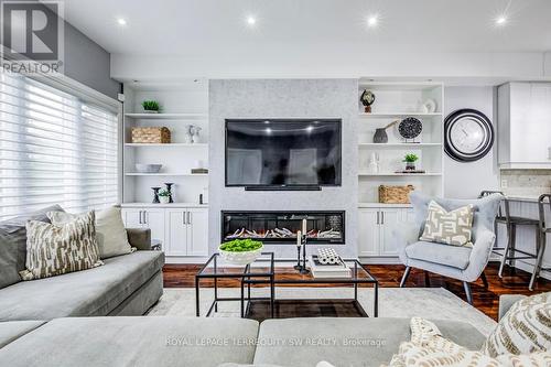 888 Fourth Street, Mississauga, ON - Indoor Photo Showing Living Room With Fireplace