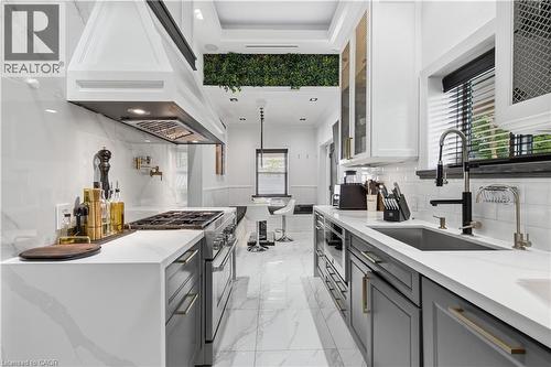 19 Grove Street, Hamilton, ON - Indoor Photo Showing Kitchen With Upgraded Kitchen