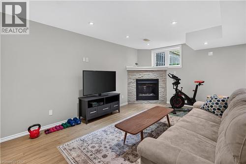 82 Maplevale Drive, Ancaster, ON - Indoor Photo Showing Living Room With Fireplace