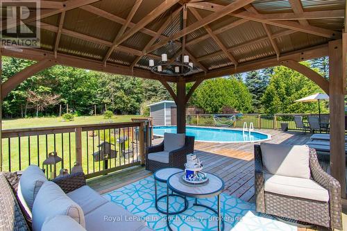 80 12 Concession E, Tiny, ON - Outdoor With In Ground Pool With Deck Patio Veranda With Exterior
