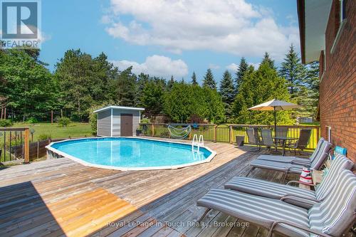 80 12 Concession E, Tiny, ON - Outdoor With Above Ground Pool With Deck Patio Veranda