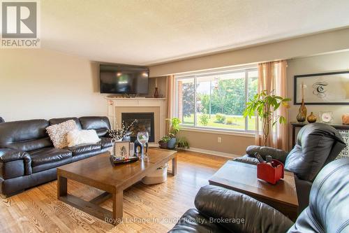 80 12 Concession E, Tiny, ON - Indoor Photo Showing Living Room With Fireplace