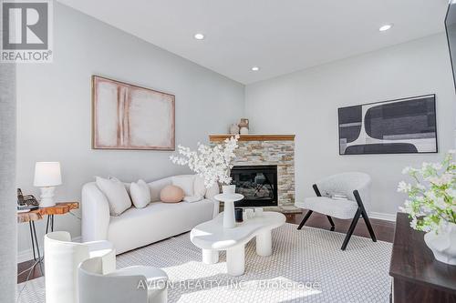 83 Stonebridge Boulevard, Toronto, ON - Indoor Photo Showing Living Room With Fireplace