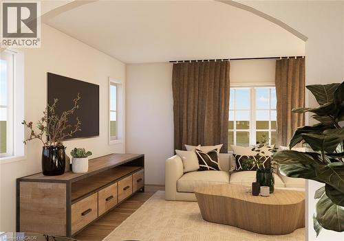 Designer rendering Living room - 321 Highland Park, Cambridge, ON 