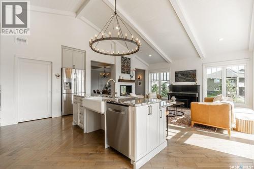 107 Mahabir Crescent, Saskatoon, SK - Indoor Photo Showing Kitchen With Stainless Steel Kitchen With Upgraded Kitchen