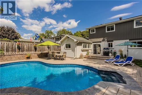 2124 Sandringham Drive, Burlington, ON - Outdoor With In Ground Pool With Deck Patio Veranda