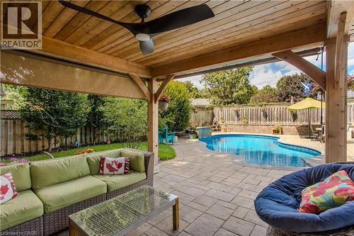 2124 Sandringham Drive, Burlington, ON - Outdoor With In Ground Pool With Deck Patio Veranda