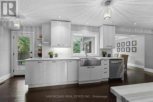 1449 Truscott Drive, Mississauga, ON - Indoor Photo Showing Kitchen With Double Sink With Upgraded Kitchen