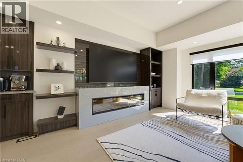 282 Robina Road, Ancaster, ON - Indoor Photo Showing Living Room With Fireplace