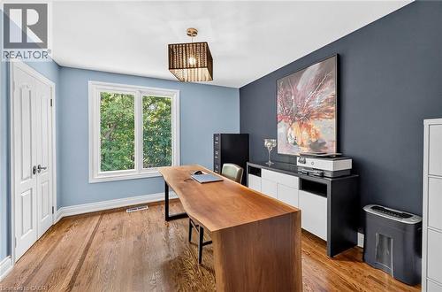 Hardwood flooring, white trim, and a white paneled door - 11 Christman Court, Markham, ON - Indoor Photo Showing Office