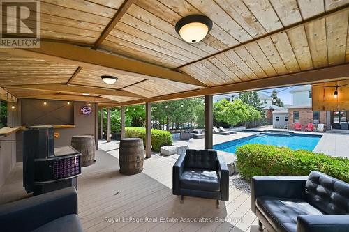 2312 Ridgeview Court, Burlington, ON - Outdoor With In Ground Pool With Deck Patio Veranda With Exterior
