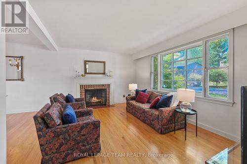 2056 Dovercourt Avenue, Ottawa, ON - Indoor Photo Showing Living Room With Fireplace