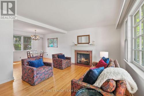 2056 Dovercourt Avenue, Ottawa, ON - Indoor Photo Showing Living Room With Fireplace