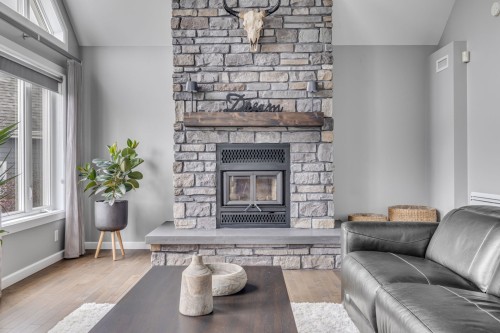 Salon - 254 Rue Hamel, Saint-Gilles, QC - Indoor Photo Showing Living Room With Fireplace