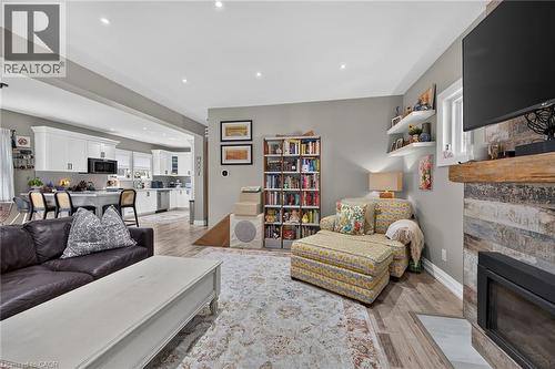 133 Shetland Street, Caledonia, ON - Indoor Photo Showing Living Room With Fireplace