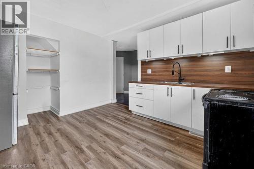 99 Leeming Street, Hamilton, ON - Indoor Photo Showing Kitchen With Double Sink