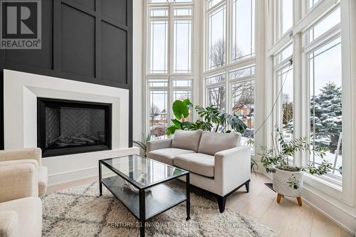6 Devonridge Crescent, Toronto, ON - Indoor Photo Showing Living Room With Fireplace