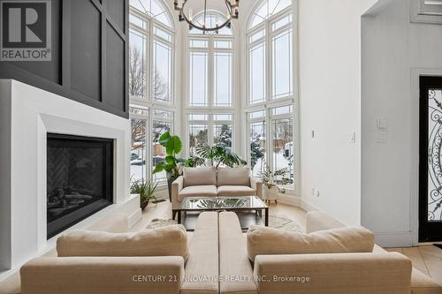6 Devonridge Crescent, Toronto, ON - Indoor Photo Showing Living Room With Fireplace