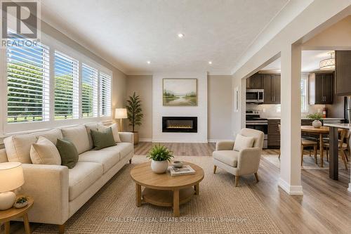 191 Nash Road N, Hamilton, ON - Indoor Photo Showing Living Room With Fireplace