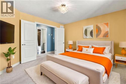 This photo is Staged - 11 Lockwood Street, Cambridge, ON - Indoor Photo Showing Bedroom