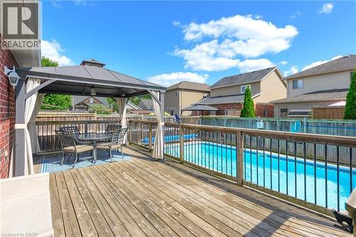 11 Lockwood Street, Cambridge, ON - Outdoor With Above Ground Pool With Deck Patio Veranda