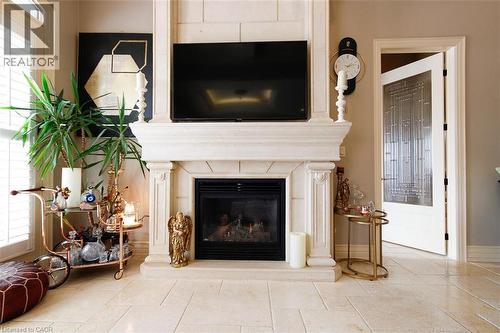 Detailed view of a high end fireplace - 205 Paige Place, Kitchener, ON 