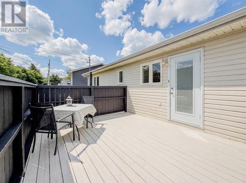 Deck off the kitchen - 29 Elgin Drive, Paradise, NL 