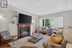 Family room with gas fireplace - 