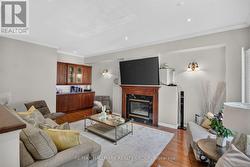 Gas fireplace and bar - 
