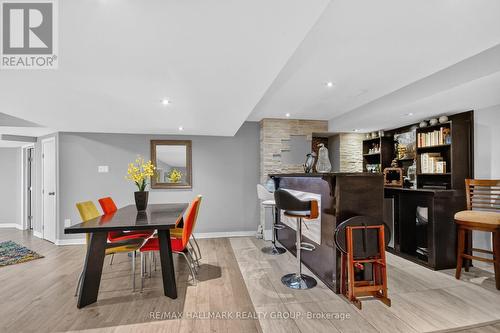 Lower level Built-in bar with sink and seating - 11 Taj Court, Ottawa, ON 
