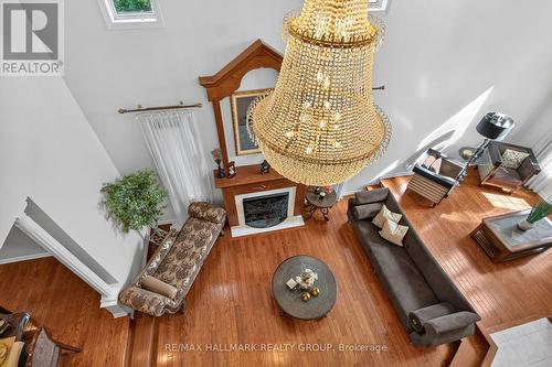 Living room view from second floor - 11 Taj Court, Ottawa, ON 