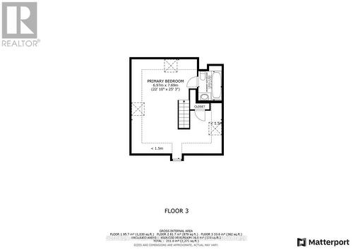Finished Attic with 3 piece bathroom floorplans - 717218 1St Line E Ehs, Mulmur, ON 