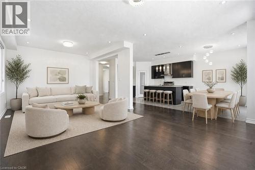Living, Dining, Kitchen - Virtually Staged - 359 Beechdrops Drive, Waterloo, ON 