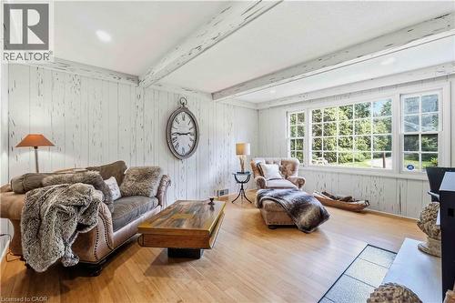 Beamed Ceiling and Worm Wood Paneling - 1537 Gregory Road, St. Catharines, ON 