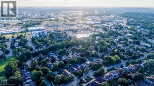 Residential neighborhood featuring mature tree canopy, diverse housing styles, and paved streets - 245 Fern Crescent, Waterloo, ON 
