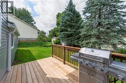 Wood deck with wood railing - 