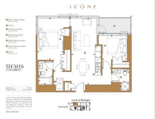 Plan (croquis) - 2307-1155 Rue De La Montagne, Montréal (Ville-Marie), QC 