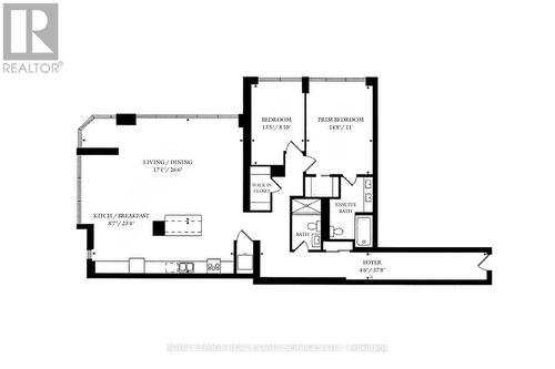 Floor Plan - 1607 - 2045 Lake Shore Boulevard W, Toronto, ON 