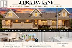 3 BRAIDA LANE Halton Hills (Ac Acton), ON L7J 0B7