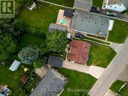 Aerial view showcasing the spacious backyard - 