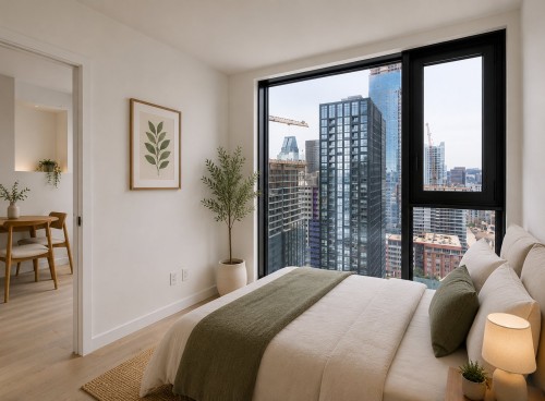 Chambre à coucher - 2807-1210 Rue Jeanne-Mance, Montréal (Ville-Marie), QC 