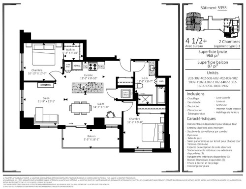 Floor Plan - 202-5355 Boul. Guillaume-Couture, Lévis (Desjardins), QC 