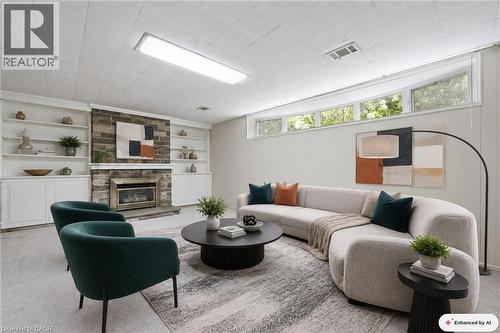 Virtually Staged Family Room - 1529 Wembury Road, Mississauga, ON 