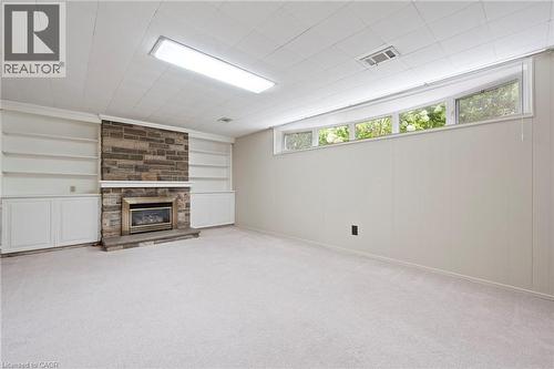 Family Room with Gas Fireplace - 1529 Wembury Road, Mississauga, ON 