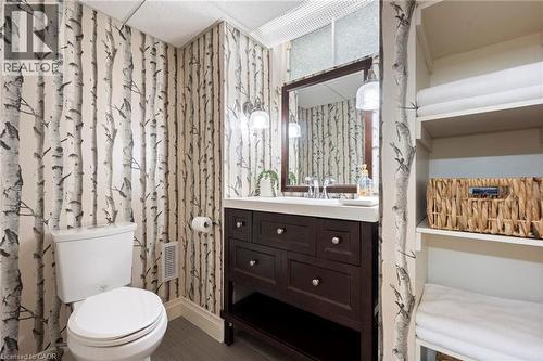 Second Bathroom with Storage Shelving - 1529 Wembury Road, Mississauga, ON 
