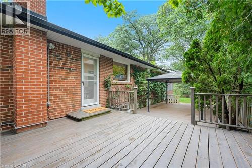 Door to the Deck off of the Kitchen - 1529 Wembury Road, Mississauga, ON 